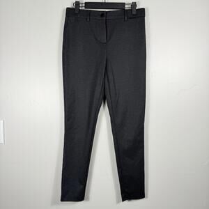Mario Serrani Italy Sz Sm Pants Women Slim 28x26 Stretch Black Check Ankle Slack